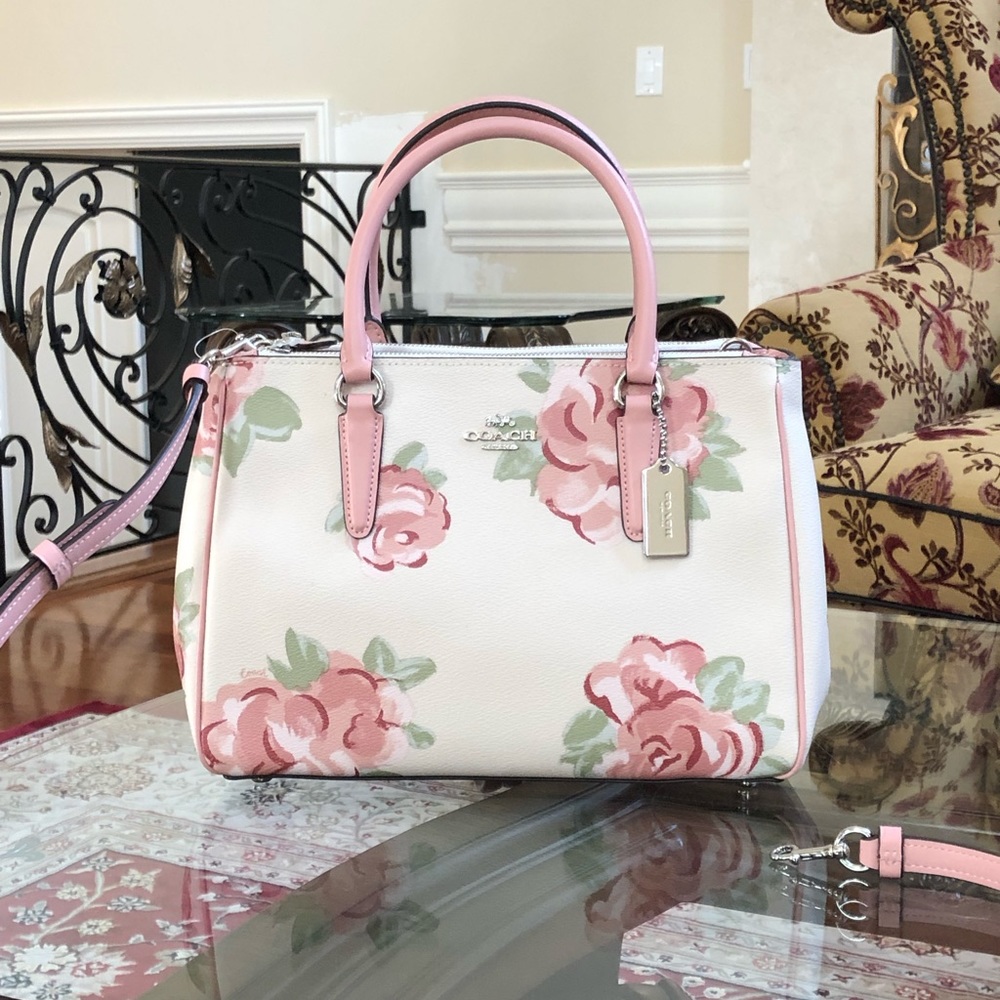 2pcs NWT Coach floral handbag&wallet - Picture 2 of 8